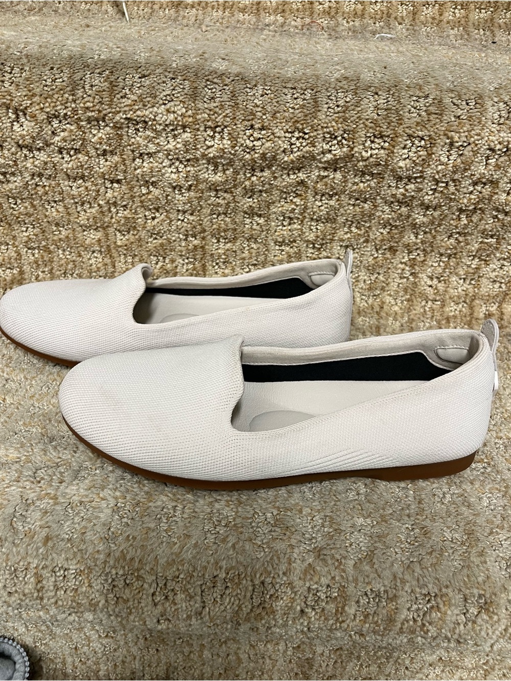 Vessi Comfort Knit Slip-On Flats - Cream